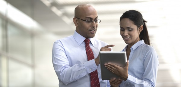 CILT Using your skils with two people looking at an iPad